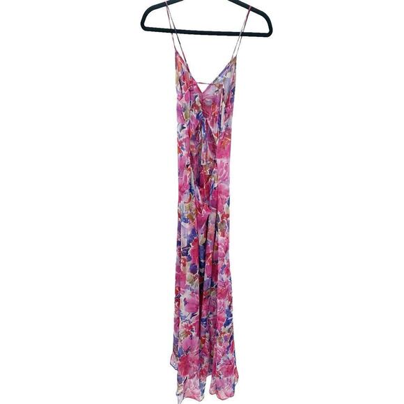 Misa Adjustable Straps Full Bloom NEGINE  Maxi Dress Pink Size XS NWOT - Picture 6 of 11